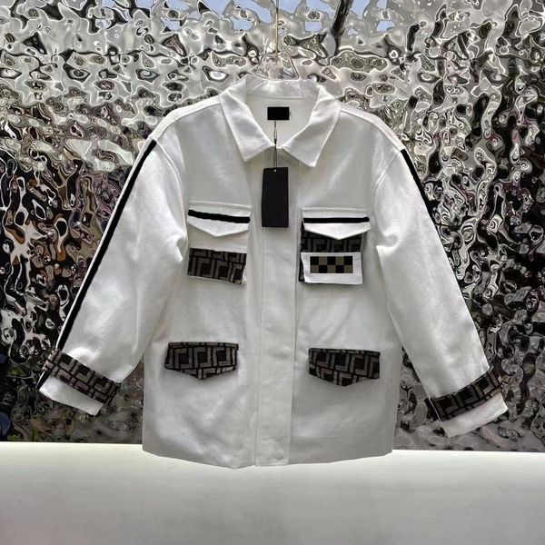 

womens designer double f jackets new denim short jacket a60, Black;brown