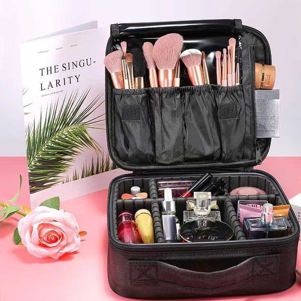 

cosmetic bags cases eva partition zipper portable cosmetic bag mini waterproof oxford cloth large capacity storage 230113