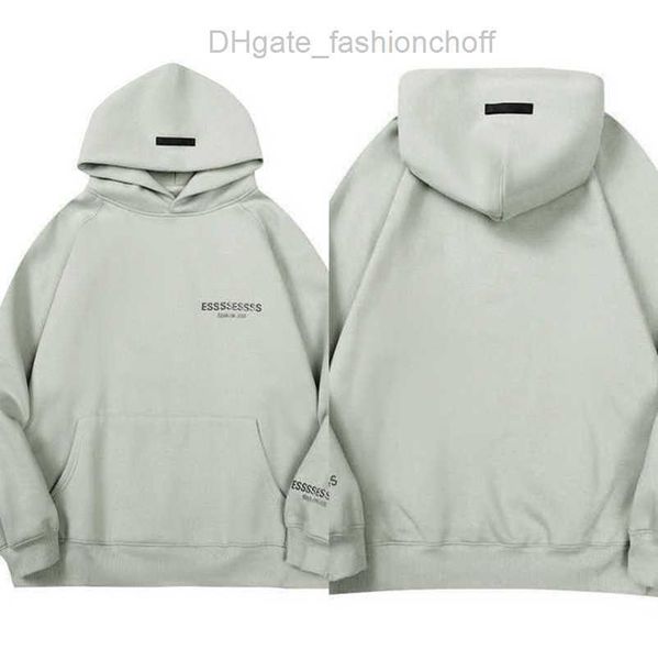 

men's sweatshirts esssss luxury jackets hoodies men women chest letter pullover hooded hip hop loose sweatshirt sweater casual couple, Black