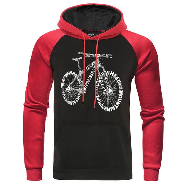 

men's hoodies sweatshirts mountain bike cycling hooded bicycle amazing men hoodie raglan oversize autumn loose crewneck fleece clothes, Black
