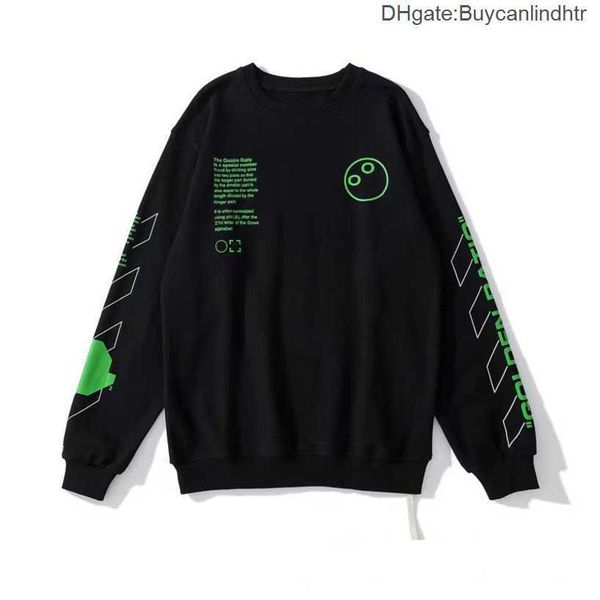 

luxury fashion men's sweatshirts offs pullover shirts men arrow letter print black white hoodies women classic o-neck sweater loose jac