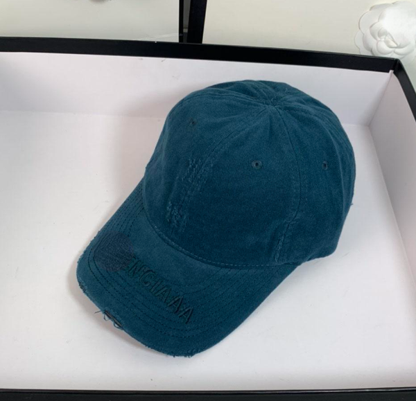 

men's and women's casquette sports denim ripped ball caps solid color letter outdoor couple hats, Blue;gray