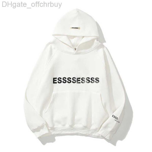 

esss luxury sweatshirts men's jackets hoodies men women chest letter pullover hoodie hooded sweater loose casual sweatshirt couple coa, Black