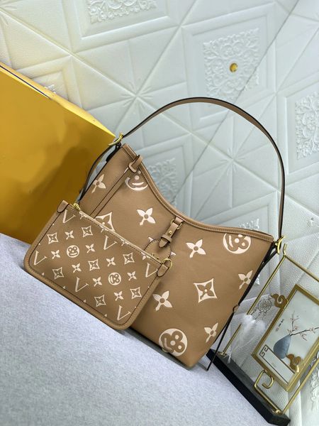 

luxury designer carryall bags handbag mm 2pcs shopping shoulder bag with zipped pouch flower print ladies handbags m46203 m46289 46288 46293
