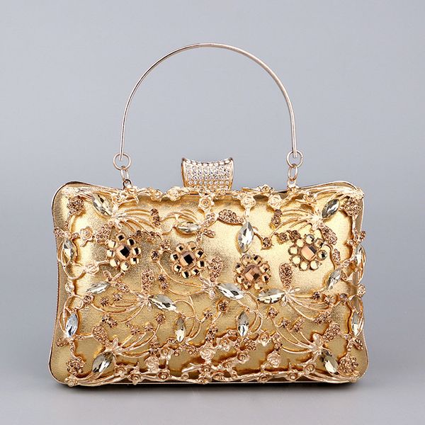 

waist bags wedding party gold evening bag for women2023 luxury hands chain shining lipstick clutch purse ladies b514 230114