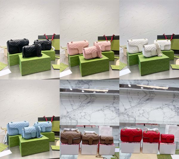 

3 size shoulder bag women lady fashion marmont bags genuine leather crossbody handbags tote with diamond lattice ripple buttons