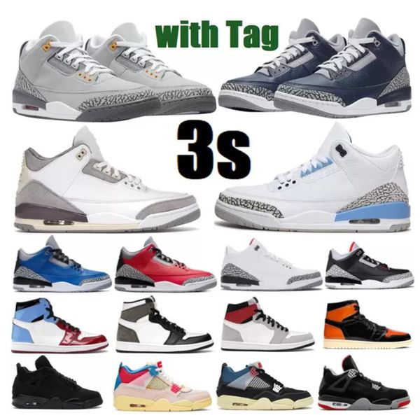 

cement red men basketball shoes 3s pure white white black unc laser orange cool grey mens trainer sports sneakers size 40-47