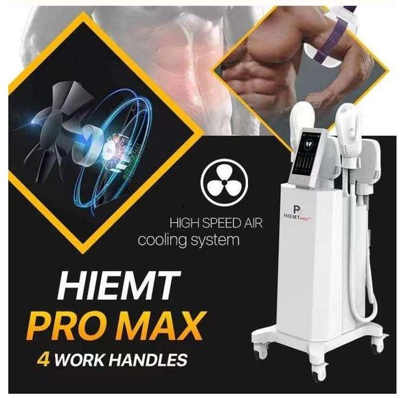

high power emslim neo sculpting machine 4 handles with rf ems hi-emt muscle stimulator electromagnetic weight loss fat burning body shaping