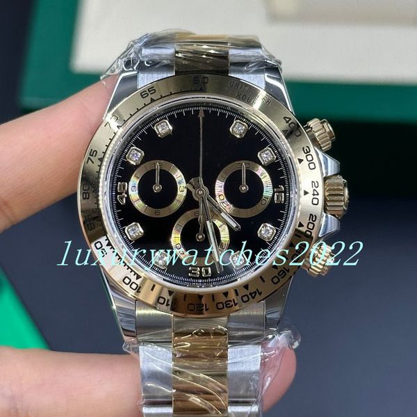 

nf factory mens watch 40mm black dial ref.116503 automatic mechanical two tone fine steel asia movement sapphire glass wristwatch original b, Slivery;golden