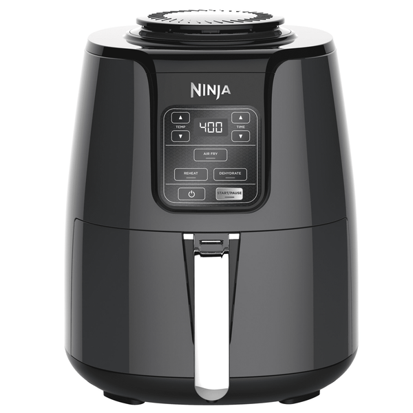 

ninja 4 quart air fryer with reheat & dehydrate, black, silver, af100wm
