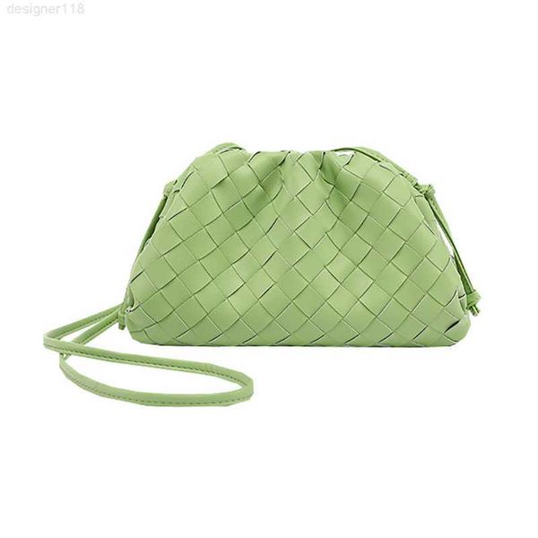 

2022 new cloud bag leather handbag woven clip fashion all-match one-shoulder diagonal dumpling with the same style