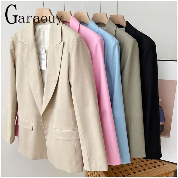 

womens suits blazers garaouy blue long sleeve woman blazer elegant pronounced shoulders office lady blazers coat female flap pockets outerwe, White;black