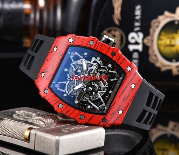 

rm fashion senior luxury brand men's military diving sports watch men's dating simulation quartz watch men's leisure diamond, Slivery;brown