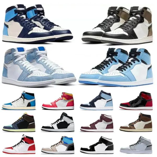 

1s basketball shoes high og denim low olive reverse mocha mid diamond digital pink bred patent travis 1 black phantom designer sneaker with