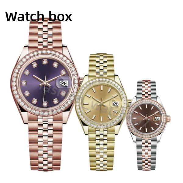 

watch designer diamond watches womens automatic machinery date size 36mm 31mm 28mm sapphire glass waterproof montres pour dames ladies iced, Slivery;brown