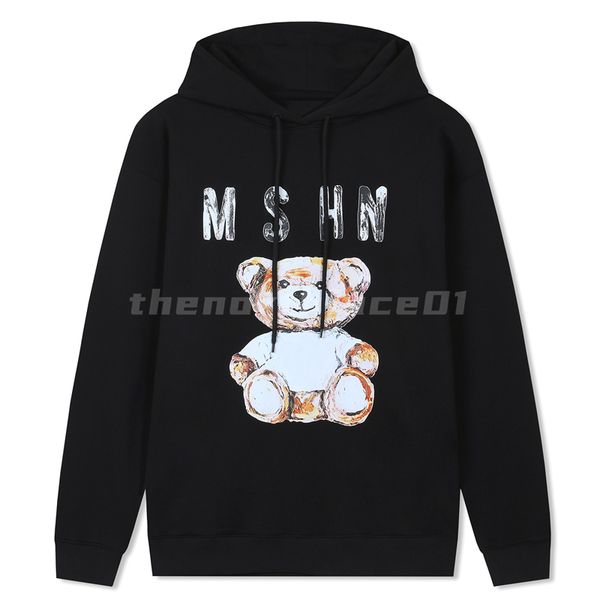 

luxury designer mens hoodie van gogh oil painting style teddy print long sleeved sweater autumn fashion brand pullover t-shirt black
