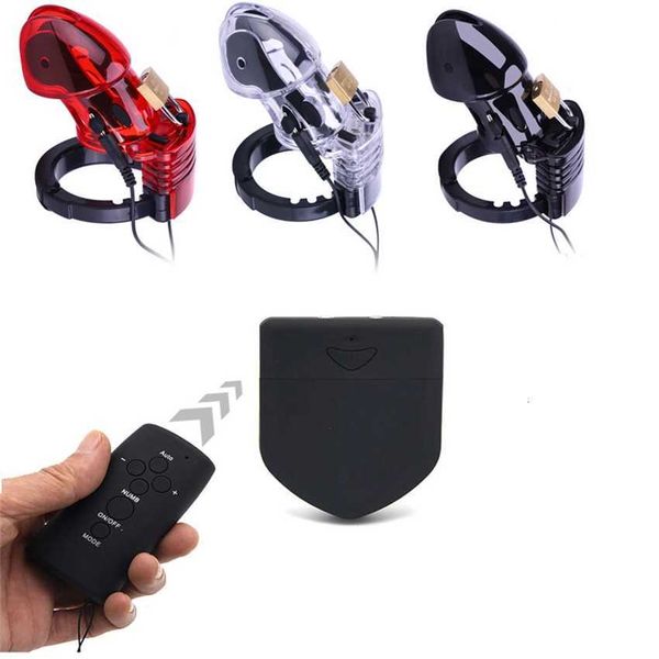 

massager wireless remote control electro shock cb6000 chastity cage themed electric cock delay time toys for men