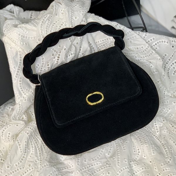 

vintage suede fried dough twist handle totes bags classic black quilted gold hardware turnbuckle wallets french designer luxury large capaci