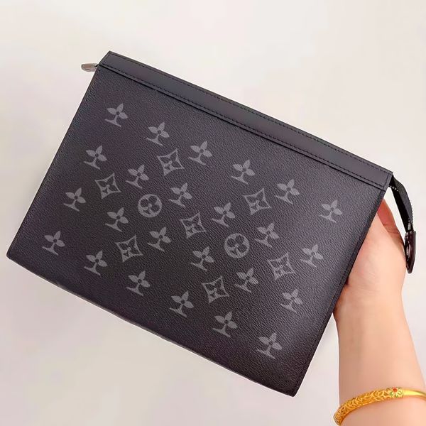 

genuine leather pochette tote pochette voyage shoulder clutch vintage luxurys evening bag fashion original women men crossbody designer wall