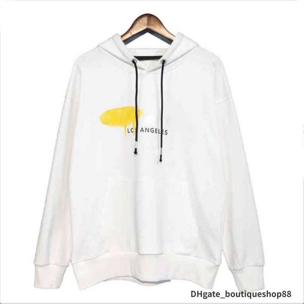 

22s men's hoodie hoodies palms palmangel city designer limited inkjet graffiti letter printing men's women's sailboat long-sl, Black