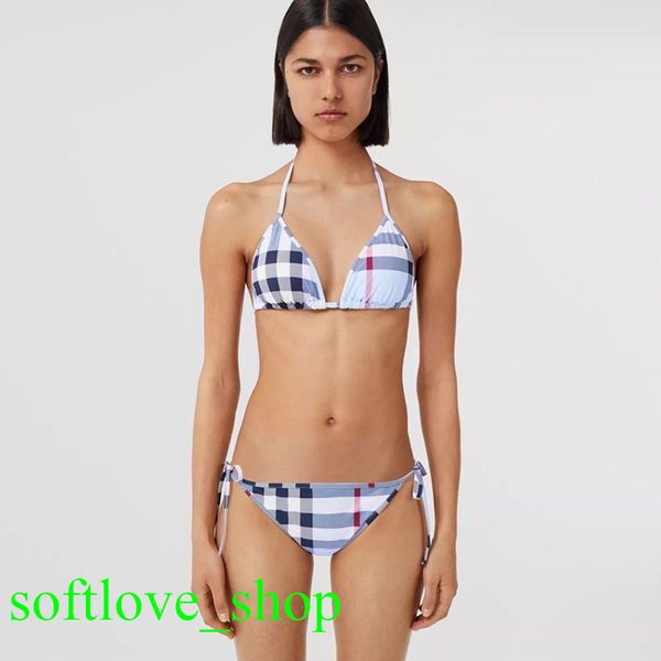 

swimsuits bras sets with letters summer breathable 2 piece beach suit for women backless brand bathing suit