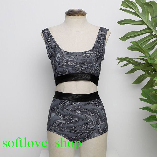 

fashion-gold print bras sets floral swimsuit bikini pop print lady women two piece outfits classic pattern designer bikini swimming set