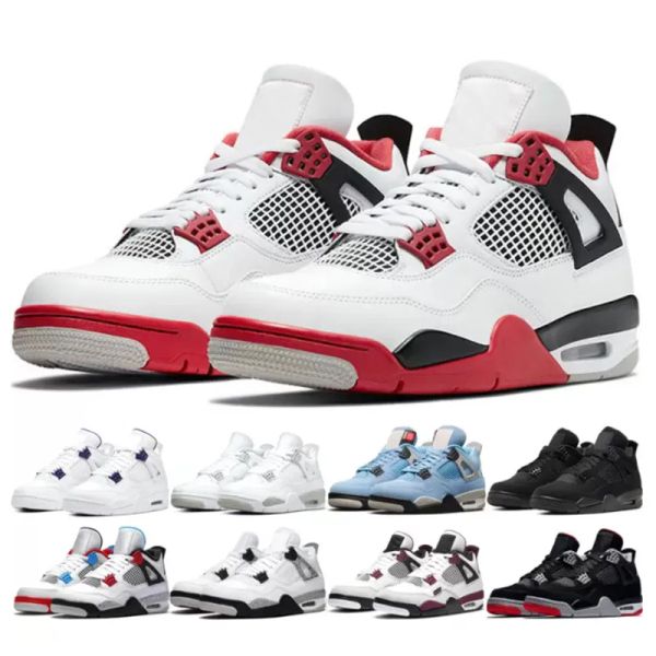 

men women shoes jumpman 4 4s rrtro basketball university blue cream sail fire red white oreo military black massage designer trainers sports
