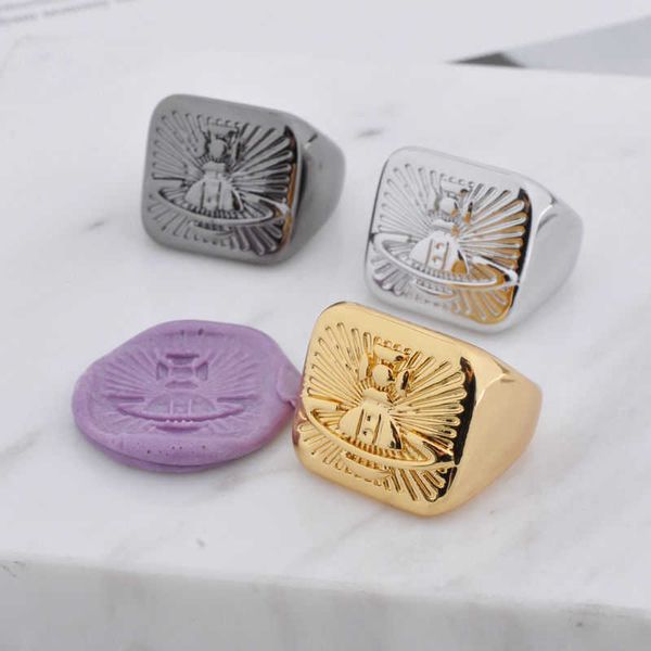 

designer vivian ring s925 sterling silver high version queen new orb saturn stamp