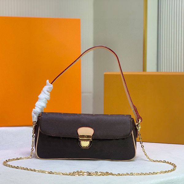 

7a designer bags old flower letters baguette handbags gold buckle removable chain shoulder straps purse