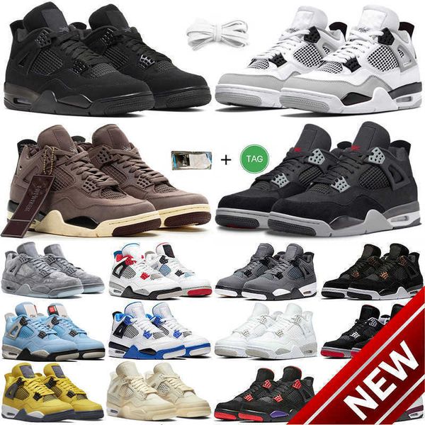 

2023 high basketball shoes2023 shoes4 4s mens shoes military black cat canvas violet ore lightning sail bred canyon pruple mid