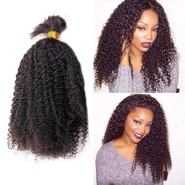 

hair bulks kinky curly human bundles s 100g mongolian afro bulk for braiding no weft black women 230114