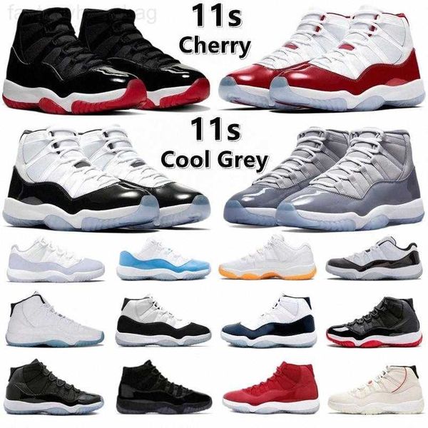 

triple s 11 11s basketball shoes man woman sneakers space jam cap gown high concord platinum tint barons legend 25th anniversary low, Black