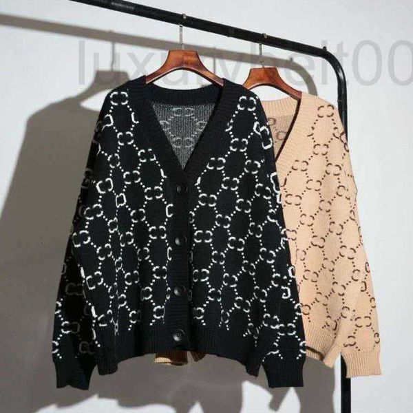 

men's sweaters designer sweater man woman cardigan luxury brands lattice buttons knit v-neck womens fashion letter long sleeve clothes, White;black