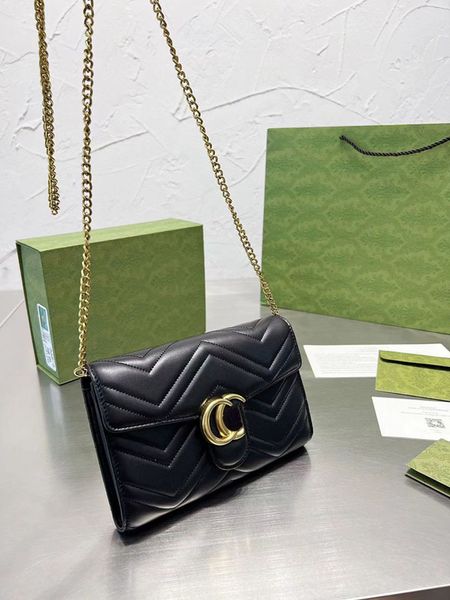 

fashion marmont handbags shoulder luxurys designer bags metal chain women handbag genuine leather bag flip cover diagonal messenger crossbod
