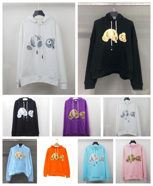 

fashion pullover designer hoody mens designers hoodie broken bear sweatshirt teddy terry jumper long sleeve hoodies streetwear loose sport t, Black