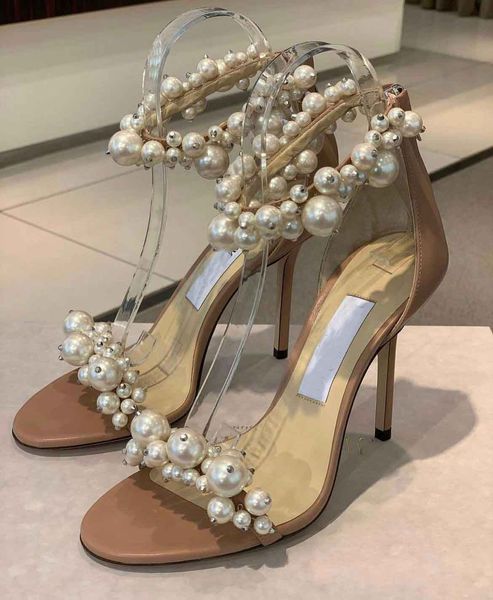 

famous design women maisel sandals shoes women faux pearl-embellished sandalias elegant lady party wedding high heels eu35-43 original box, Black