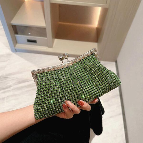 

waist bag's shiny full diamond evening dinner party bling clutch purse handbag shoulder chain b510 230114
