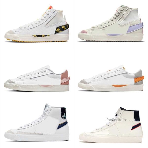 

2022 blazer mid 77 vintage jumbo casual shoes mens women blazers og multi white red indigo pine green summit arctic punch sail gum trainers