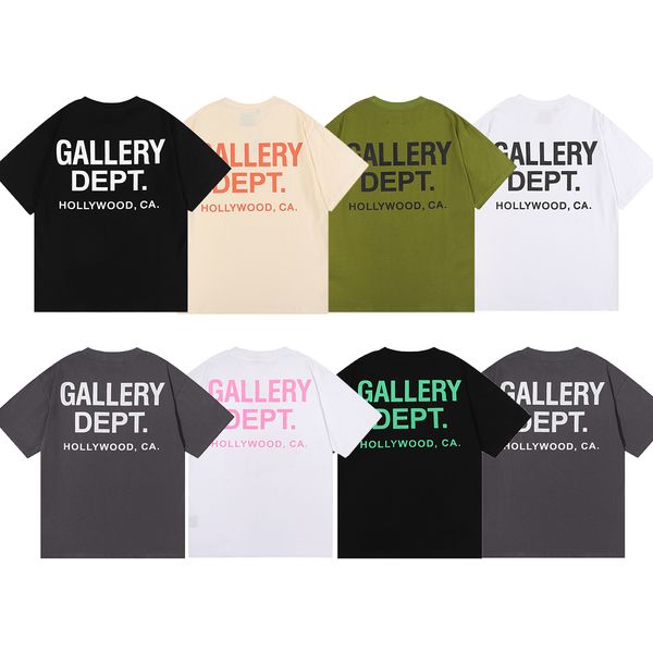 

men's plus tees 2023ss letter print woman t shirt summer short sleeve cotton, Black;brown