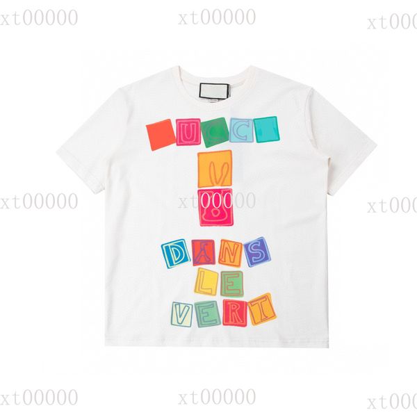 

22ss designer letter printed t shirts tee sweatshirt fashion high street short sleeves summer casual t-shirt breathable men women crew neck, Black;brown