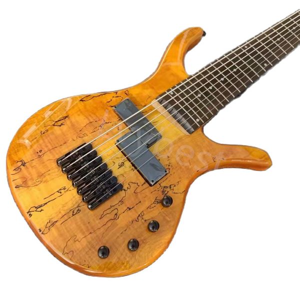 

lvyelectric guitar seven string bass bass guitar made of mahogany solid wood map texture surface delivery to home.