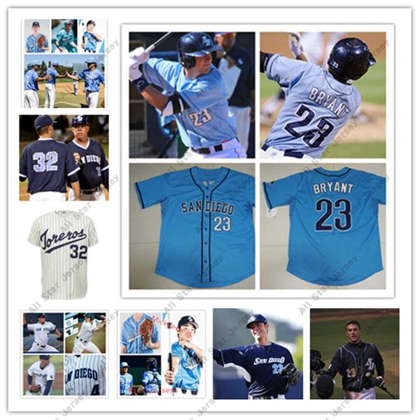 

college baseball wears 2022 ncaa custom san diego toreros stitched baseball jersey 34 josh hendrickson2 tora otsuka 21 shane mcguire 1 cody, Blue;black