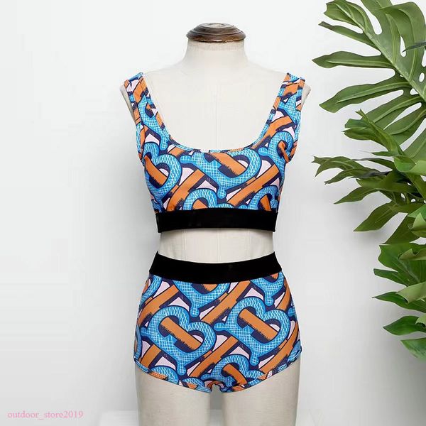 

trendy designer bikini bras sets for swimsuit women two piece swimsuit with letters summer swimwear lady bathing suits