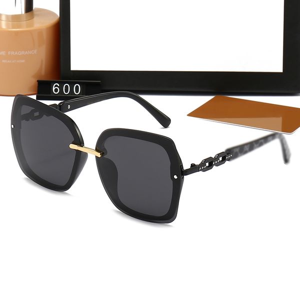 

new luxury sunglasses polaroid lens designer letter 600 womens mens goggle senior eyewear for women eyeglasses frame vintage metal sun glass, White;black