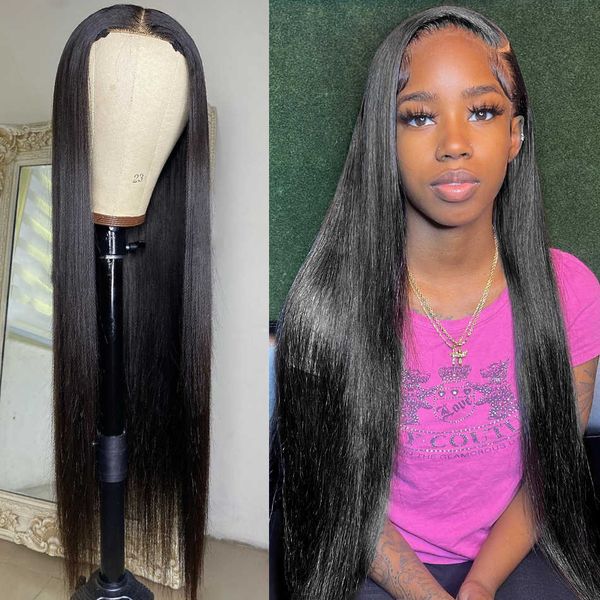 

lace wigs 360 full human hair pre plucked for women brazilian remy bone straight front with baby 230106, Black;brown