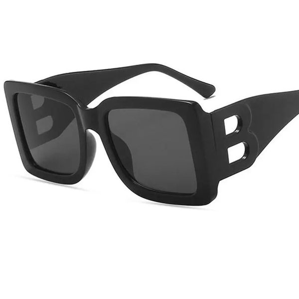 

sunglasses oversized black square 2021 fashion shades womens brand designer big frame b sun glasses men uv400 oculos, White;black