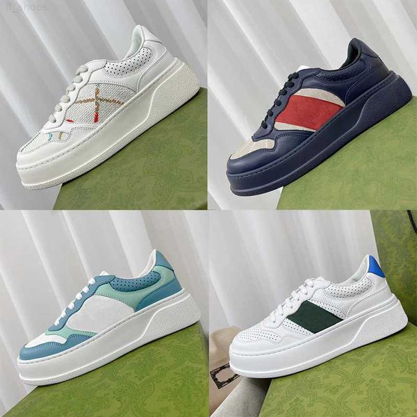 

2023 with box designer mens women retro embossed sneaker fashion leather platform sneaker casual shoe multicolored genuine embroidery classi, Black
