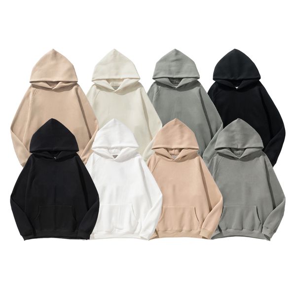 

womens designer ess mens hoodies fashion warm pullover essential hooded brand loose sweatshirt lovers clothing reflective, Black