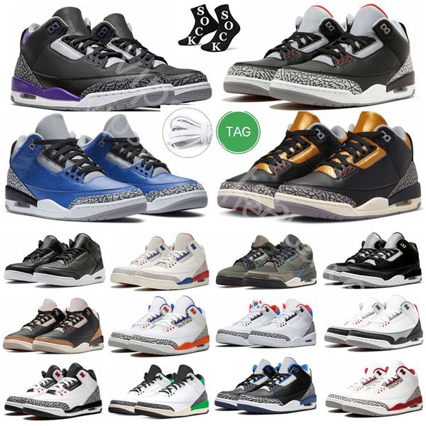 

jumpman 3 3s mens basketball shoes black cat fire red dark iris pine green cardinal desert elephant racer blue exclusive gold winterized spo