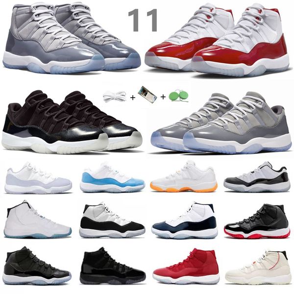 

2023 jumpman 11 11s men women basketball shoes midnight navy cherry bred cool grey space jam gamma blue cap and gown concord unc blue 72-10